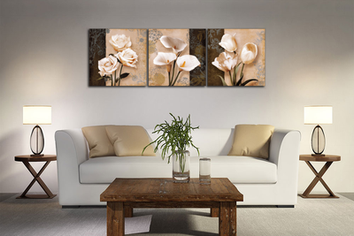 Модульная картина "Цветочное трио"