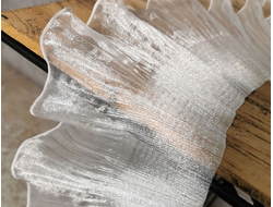 ПЛИССИРОВАННАЯ КРУЖЕВНАЯ ЛЕНТА, 13 СМ. АРТ. К-00039, 10 м. ЦВЕТ: Белый