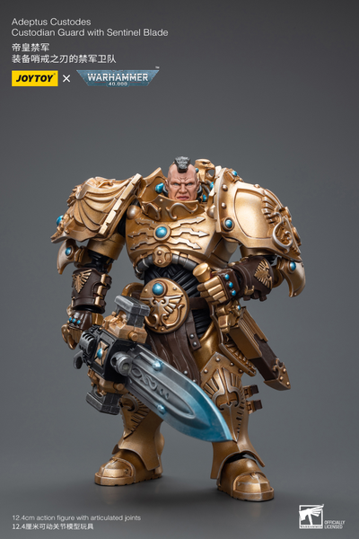 Адептус Кустодес - страж (Warhammer 40k) - КОЛЛЕКЦИОННАЯ ФИГУРКА 1/18 Adeptus Custodes Custodian Guard with Sentinel Blade (JT7837) - JOYTOY