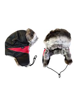 Шапка "Полюс"/ тк. CAT EYE, нап. синтепон 150, иск. мех (100% ПЭ) (пр-во Кострома)