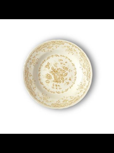 Тарелка глубокая 23,3 см, цвет декора охра