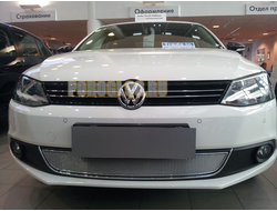 Защита радиатора Volkswagen Jetta VI 2010-2014 chrome PREMIUM