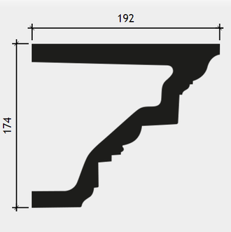 Карниз 4.32.201 сборный - 174*192*2000мм