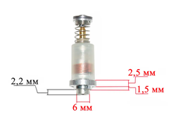 Магнитная пробка "DARINA" на очаговый кран с газконтролем, для термопар под резьбу (ORKLI.2Х-4043/6)