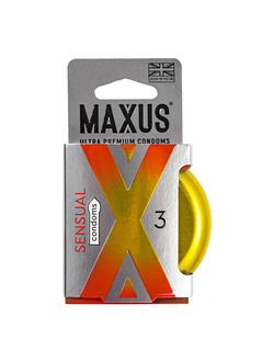 0901-068 Презервативы Maxus SENSUAL, классические, латекс, 3 шт.