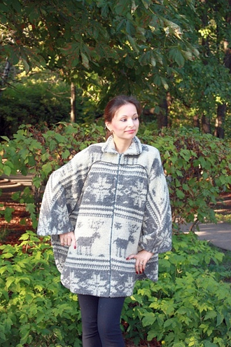 Пончо Лапландия мод.60 Magicwool из натуральной шерсти - купить с доставкой по РФ