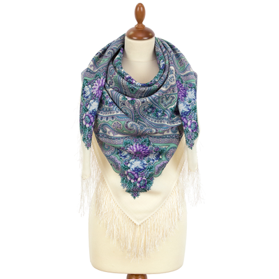 Павловопосадский платок Летний хоровод 2034-0