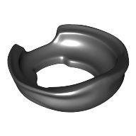 Minifigure Ninja Face Scarf with Notch in Back, Black (24504 / 6173926)