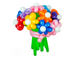 Букет Разноцветные ромашки 15 шт.