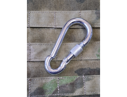 Карабин тактический спасательный с фиксатором 9 см