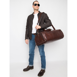Кожаный портплед / дорожная сумка Milano Premium 
brown (арт. 4035-53)