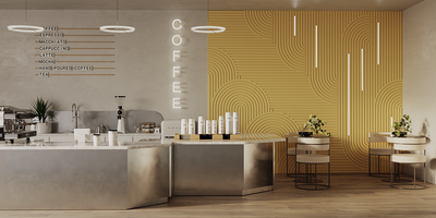 Гипсовая панель VECTOR + LED артикул M-0055