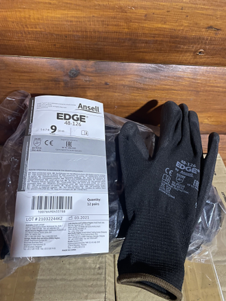 Перчатки Ansell EDGE от механических повреждений  48-126 - (8.5-9 размер). (Призводство США).