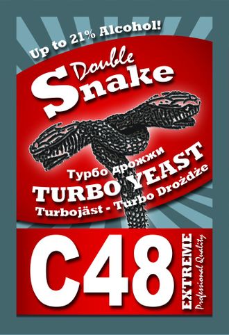 Спиртовые дрожжи DoubleSnake C48 Turbo, 130 г