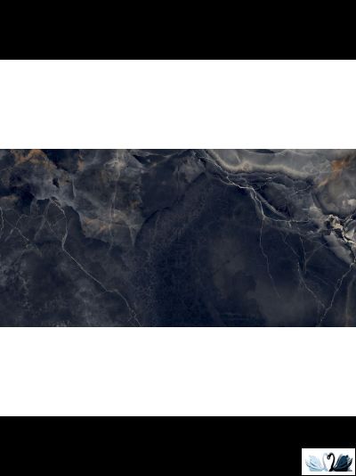 Керамогранит Ocean Ceramic Interstellar black 80 х 160 см полированный черный