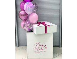 Коробка - сюрприз с шарами №2