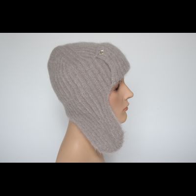 Шапка ушанка женская Vizio Италия 9020 UO бежевая