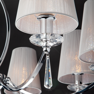 60079/8 хром Подвесная люстра с абажурами Eurosvet