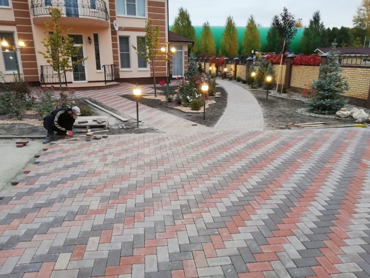 3 Д укладка тротуарной плитки