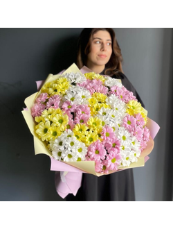 МОНОБУКЕТ ИЗ 19 КУСТОВЫХ ХРИЗАНТЕМ - ( АРТ. М25)