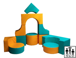 Конструктор большой "Сказка" зеленый/желтый