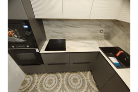 Кухня софт серый