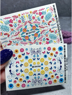 Набор слайдеров для ногтей в ассортименте (2 штуки) №76