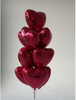 Шары Сердце красное ,10шт