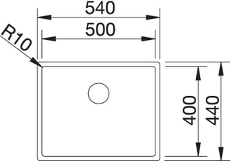 Мойка Blanco CLARON 500-IF с отв. арм. InFino, Durinox