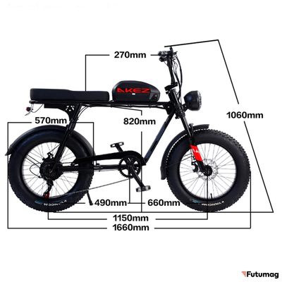 Электровелосипед AKEZ SUPER 73 S3 48V18Ah черный