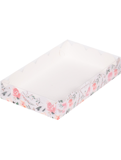 Коробка для печенья/пряников с прозр. кр. (розы), 200*120*35мм