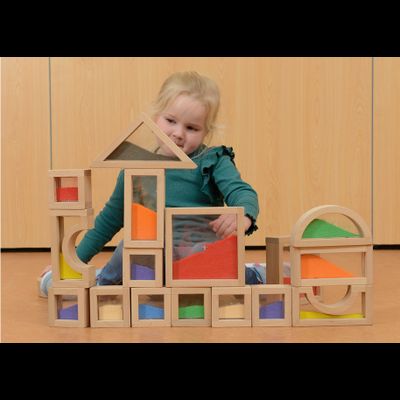 Деревянные сенсорные песочные блоки (18 штук)