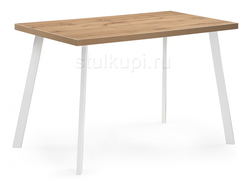 Стол Тринити Лофт 120 25 мм дуб вотан / белый матовый