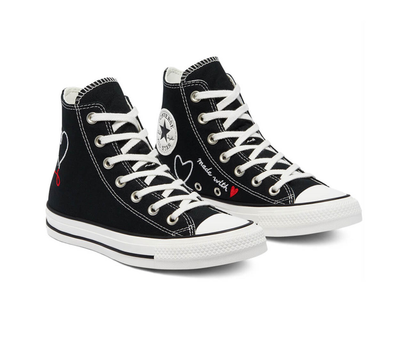 Кеды Converse All Star Valentines Day черные высокие