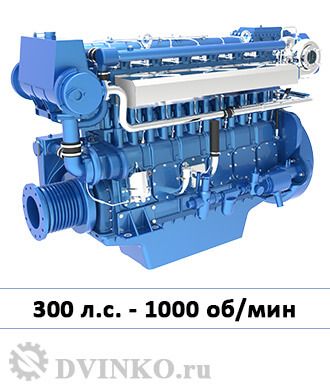 Судовой двигатель WHM6161C300-1 300 л.с. 1000 об/мин