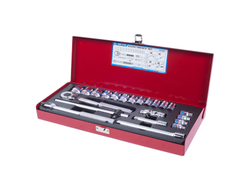 Набор торцевых головок с принадлежностями 3/8", шестигранные, 6-22 мм, 22 предмета KING TONY 3523MR