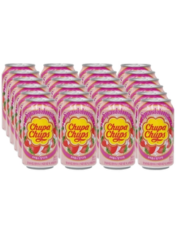 Chupa Chups Газированный Напиток Клубника 345мл (24)