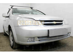 Защита радиатора Chevrolet Lacetti седан 2004-2013 (2 части) chrome