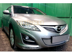 Защита радиатора Mazda 6 2010-2012 chrome низ