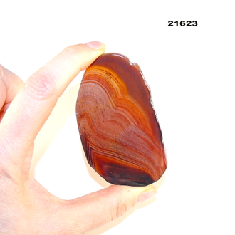 Агат натуральный (срез) арт.21623: коричневый - 39,3г - 79*45*5мм