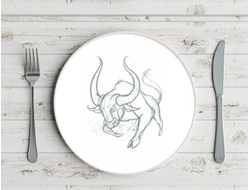 Тарелка с символикой "Быка" №7