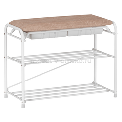 ЗМ127 Подставка для обуви "Альфа-23" с сиденьем и ящиком. Размер: 650*480*300