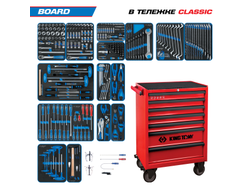 Набор инструментов 325 предметов, "BOARD", в красной тележке KING TONY 934-325MRV