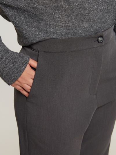 Брюки укороченные серого цвета