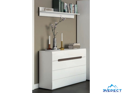 КОМОД "АМБРА" 900*870*420 мм (Белый глянец/Белый)