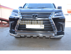 Защита переднего бампера (G) d76 для Lexus LX 450 (2016-...)