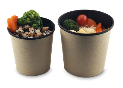 Круглый контейнер(Черный) 700 мл