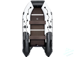 Лодка ПВХ Мастер Лодок Ривьера Максима 3800СК "Комби" Св.Серый / Чёрный