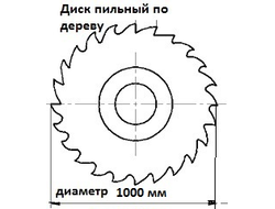 Дисковые пилы по дереву диаметром 1000 мм