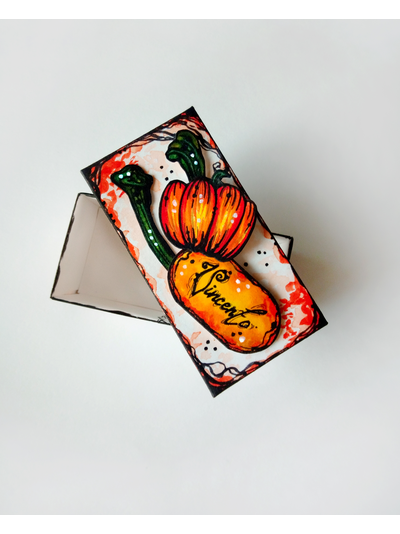 Дизайнерская коробочка &quot;Рыжая осень&quot;, красивая упаковка для подарка